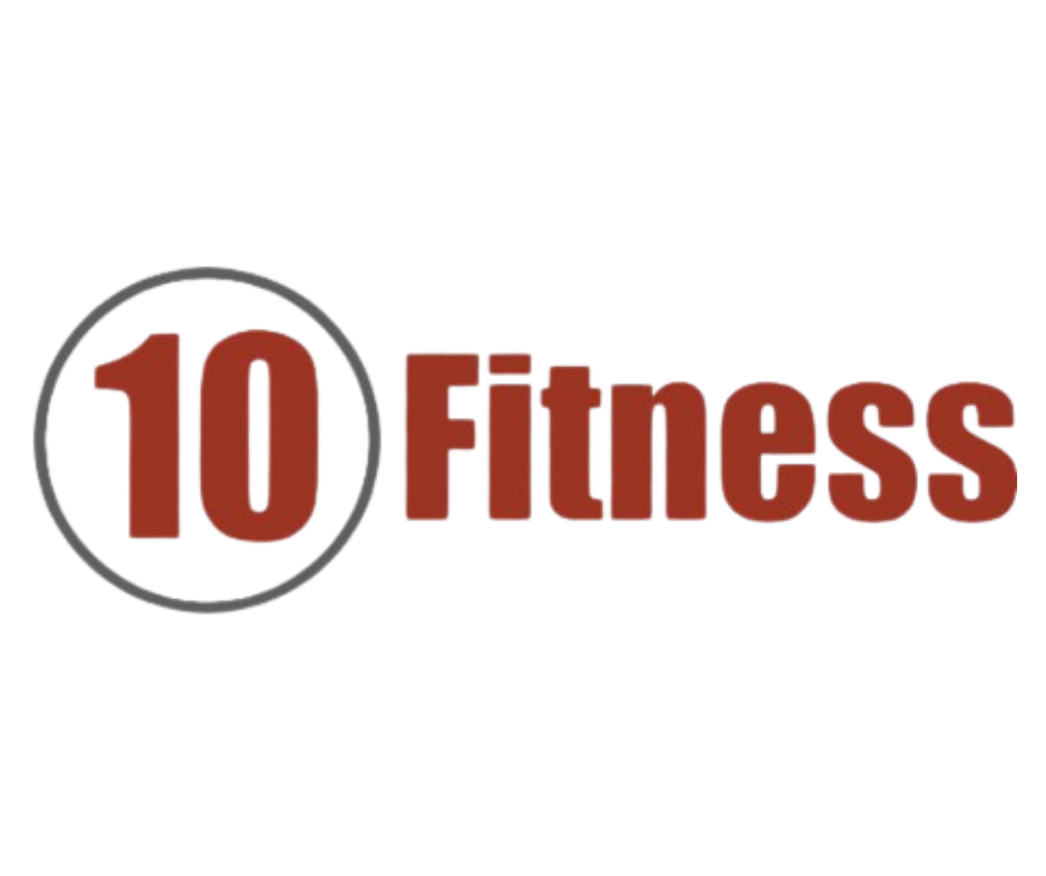 10 Fitness logo with red text and a gray circular outline around the number 10